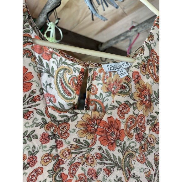 Patrons of Peace Tiered Babydoll Cottage Dress Womens XS Floral Boho Peasant - Picture 3 of 9